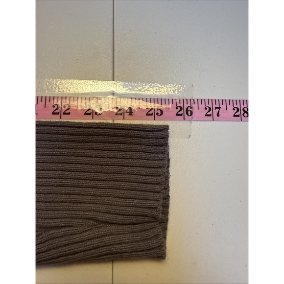 Michael Kors Womens Crewneck Sweater XL Gray Ribbed Asymmetrical Side Zipper - Picture 11 of 12